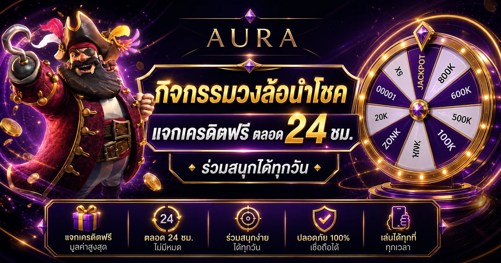 กิจกรรมวงล้อนำโชค AURA